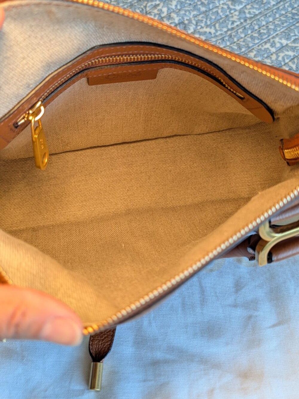 NWOT Chloe Small Marcie Bag Grained Leather in Tan - Picture 11 of 16